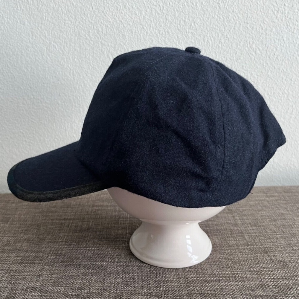 (NWT) August Accessories Women's Blue Baseball Hat W/Check Bow Accent - Picture 3 of 9